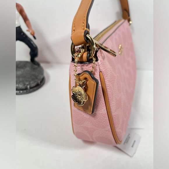 Coach Nolita 19 In Signature Canvas Gold/Powder Pink CDW31 NWT - Picture 4 of 4